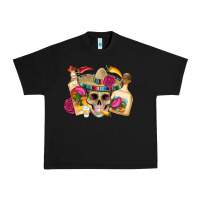 Black mexican skull sombrero tequila bottle paper roses Urban Heavy Tee - Artiststas