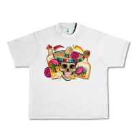 Lunar Rock mexican skull sombrero tequila bottle paper roses Urban Heavy Tee - Artiststas