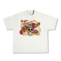 Pistachio mexican skull sombrero tequila bottle paper roses Urban Heavy Tee - Artiststas