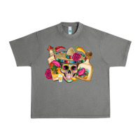 Tornado mexican skull sombrero tequila bottle paper roses Urban Heavy Tee - Artiststas