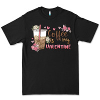 Black coffee is my valentine Premium Tee - MaliasSmallBusiness
