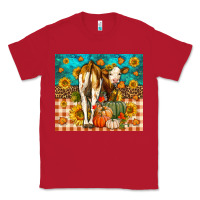 Red Western Fall Heifer Classic Tee - LillyAllenDesigns