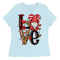Baby Blue love gnome Ladies Tee - MaliasSmallBusiness