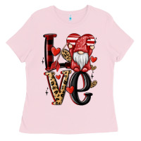 Bubblegum Pink love gnome Ladies Tee - MaliasSmallBusiness