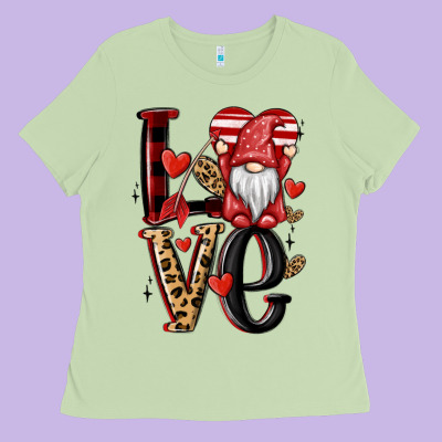 Love Gnome Ladies Tee Designed By Maliassmallbusiness