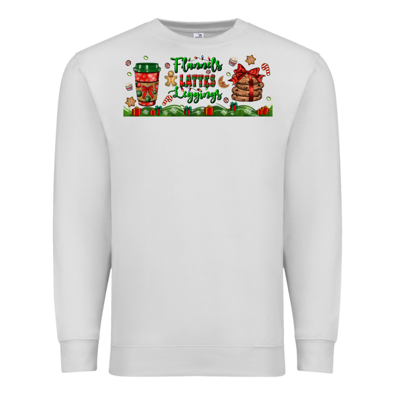 Flannels Lattes Leggings Libbey Glass Premium Sweatshirt by BundleAndBundleShop | Teevron