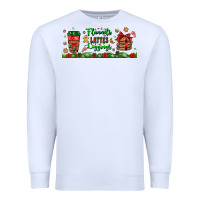 White flannels lattes leggings libbey glass Premium Sweatshirt - BundleAndBundleShop