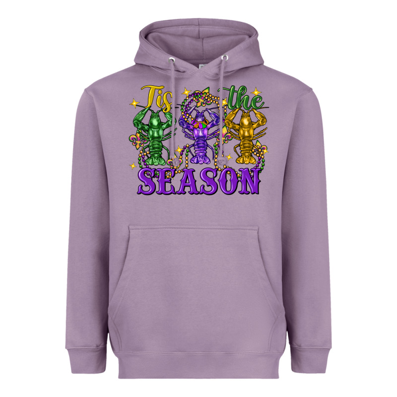 Tis The Season Crawfish Mardi Gras Heavyweight Hoodie by FaDigitalArtStudio | Teevron