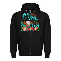 Black Girl Mama Flowers Cow Zipper Hoodie - CowCowDesign