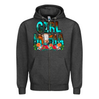 Charcoal Heather Girl Mama Flowers Cow Zipper Hoodie - CowCowDesign