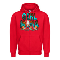 Red Girl Mama Flowers Cow Zipper Hoodie - CowCowDesign