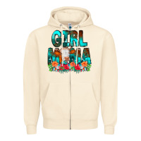 Sandshell Girl Mama Flowers Cow Zipper Hoodie - CowCowDesign