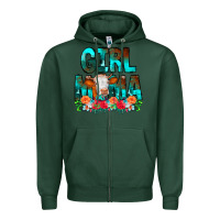 Sports Green Girl Mama Flowers Cow Zipper Hoodie - CowCowDesign