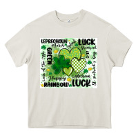 Cream st patricks day Heavy Core Tee - MaliasSmallBusiness
