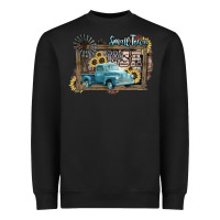 Black Small town USA truck 4th of july Heavyweight Sweatshirt - HowdyJamesFarm