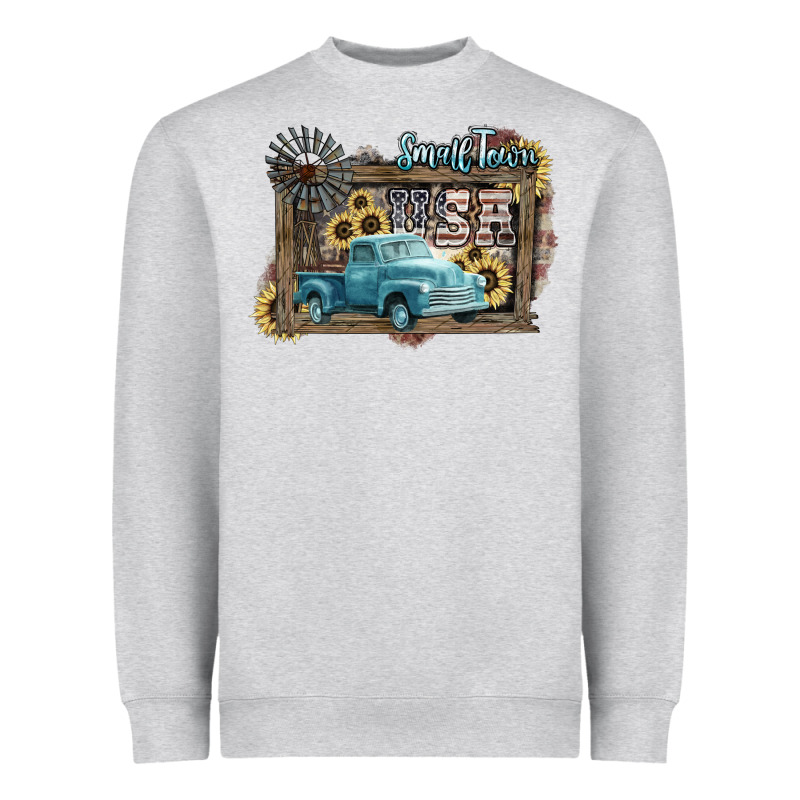 Small Town Usa Truck 4th Of July Heavyweight Sweatshirt by HowdyJamesFarm | Teevron