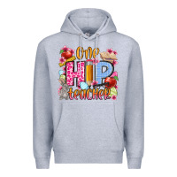 Heather Grey Easter Day One hip Teacher Premium Hoodie - OliviaCreatesArt