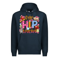 Navy Easter Day One hip Teacher Premium Hoodie - OliviaCreatesArt