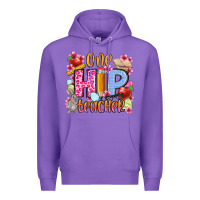 Purple Easter Day One hip Teacher Premium Hoodie - OliviaCreatesArt