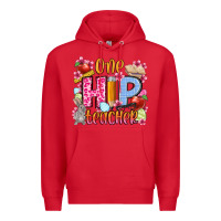 Red Easter Day One hip Teacher Premium Hoodie - OliviaCreatesArt