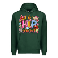 Sports Green Easter Day One hip Teacher Premium Hoodie - OliviaCreatesArt