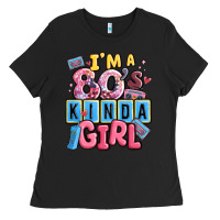 Black i'm a 80's kinda girl Ladies Tee - MaliasSmallBusiness
