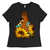 Black cowtag Ladies Tee - Jasminsmagicworld