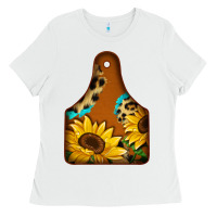 White cowtag Ladies Tee - Jasminsmagicworld