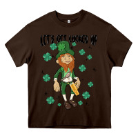 Chocolate Brown let's get lucked up Heavy Core Tee - MaliasSmallBusiness