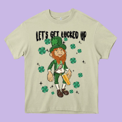 Let's Get Lucked Up Heavy Core Tee Designed By Maliassmallbusiness