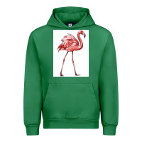 Emerald Pink Flamingo Urban Hoodie - LillyAllenDesigns