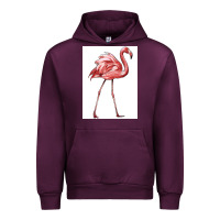 Mauve Wine Pink Flamingo Urban Hoodie - LillyAllenDesigns