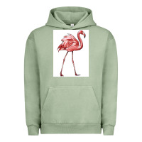 Pigment Oil Green Pink Flamingo Urban Hoodie - LillyAllenDesigns