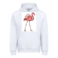 White Pink Flamingo Urban Hoodie - LillyAllenDesigns