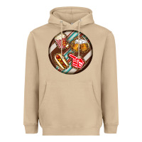 Mushroom american football round earrings Heavyweight Hoodie - BundleAndBundleShop