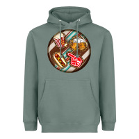 Sage american football round earrings Heavyweight Hoodie - BundleAndBundleShop