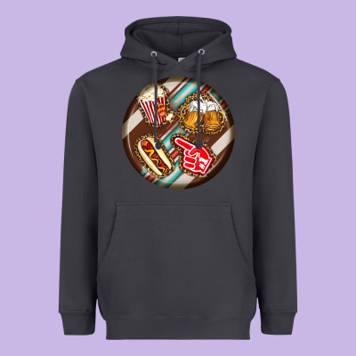 American Football Round Earrings Heavyweight Hoodie Designed By Bundleandbundleshop