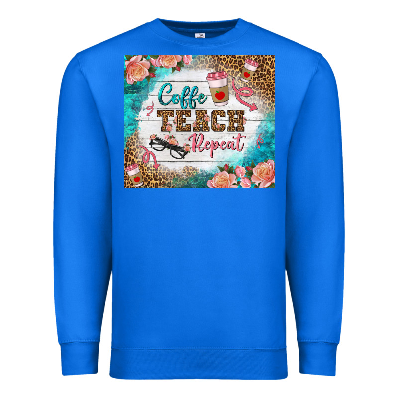 Coffee Teach Repeat Tumbler Premium Sweatshirt by BundleAndBundleShop | Teevron