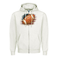 American Flag Football Leopard Zipper Hoodie | Teevron