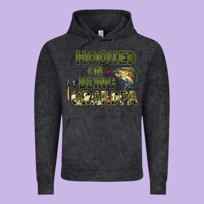 Fish Lures Hooked On Being Grandpa Vintage Hoodie Designed By Artiststas
