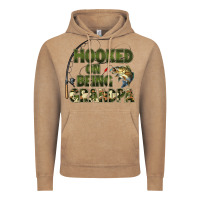 Vintage Coffee fish lures hooked on being grandpa Vintage Hoodie - Artiststas