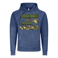 Vintage Denim fish lures hooked on being grandpa Vintage Hoodie - Artiststas