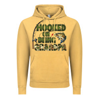 Vintage Mustard fish lures hooked on being grandpa Vintage Hoodie - Artiststas