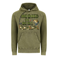 Vintage Olive fish lures hooked on being grandpa Vintage Hoodie - Artiststas