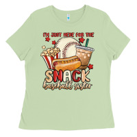 Matcha i'm just here for the snack baseball sister Ladies Tee - MaliasSmallBusiness