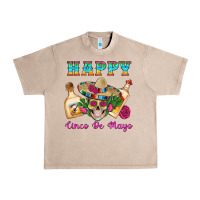 French Oak Happy Cinco De Mayo Mexican Skull Tequila Bottle Roses Cactus Urban Heavy Tee - Artiststas