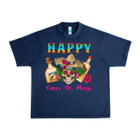 Navy Happy Cinco De Mayo Mexican Skull Tequila Bottle Roses Cactus Urban Heavy Tee - Artiststas