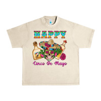 Sandshell Happy Cinco De Mayo Mexican Skull Tequila Bottle Roses Cactus Urban Heavy Tee - Artiststas