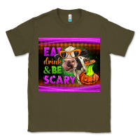 Army Green eat drink and be scary cow Classic Tee - LillyAllenDesigns