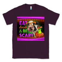 Plum eat drink and be scary cow Classic Tee - LillyAllenDesigns